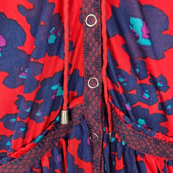 NWOT FREE PEOPLE Tunic Top M Merlot Combo Love Letter - Picture 7 of 15